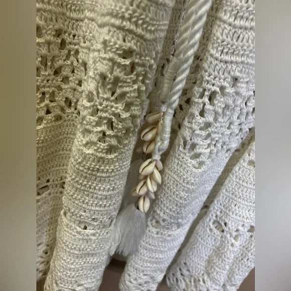 Zimmermann Cassia Open Weave Crochet Midi Dress Size 8 NWT Ivory - Picture 7 of 10